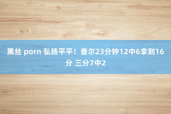 黑丝 porn 弘扬平平！普尔23分钟12中6拿到16分 三分7中2