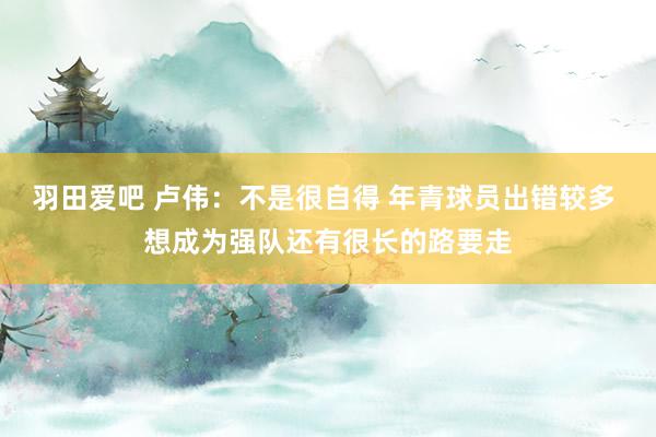 羽田爱吧 卢伟：不是很自得 年青球员出错较多 想成为强队还有很长的路要走
