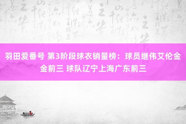 羽田爱番号 第3阶段球衣销量榜：球员继伟艾伦金金前三 球队辽宁上海广东前三